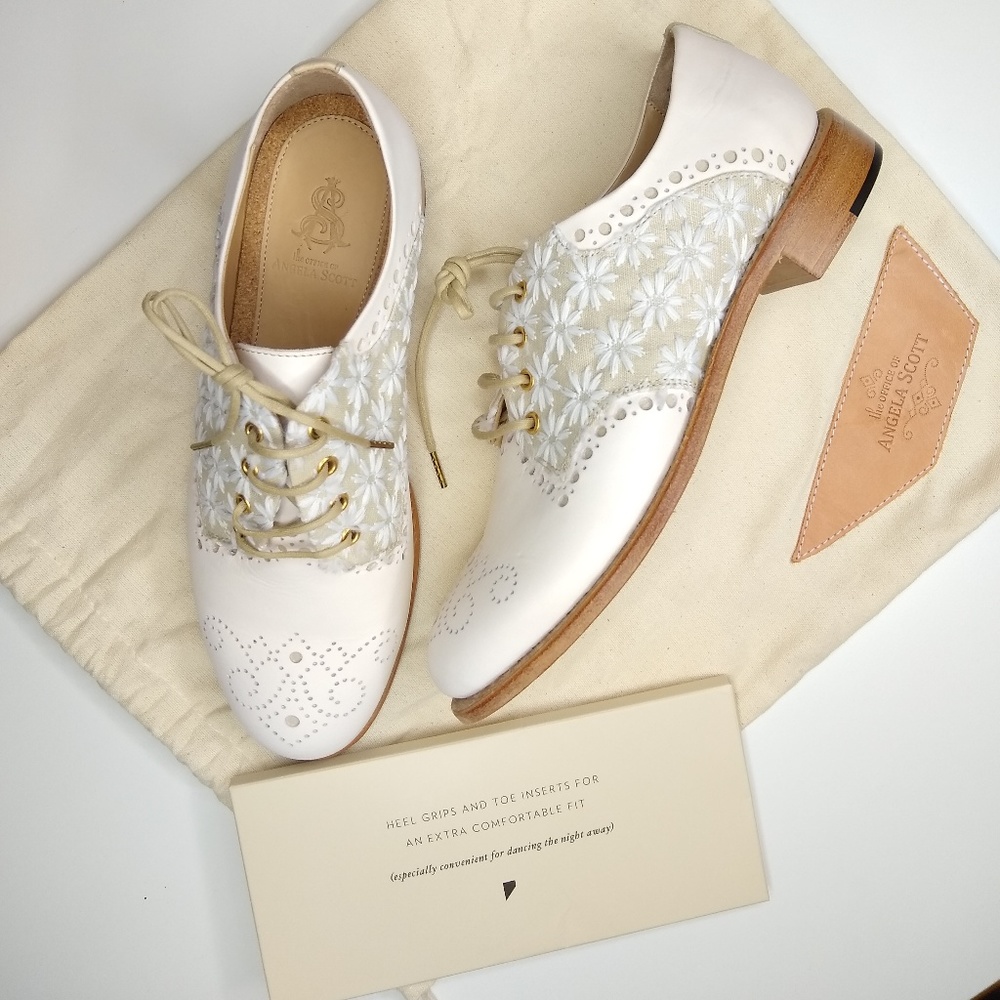 The Office of Angela Scott Embroidered Leather Oxf